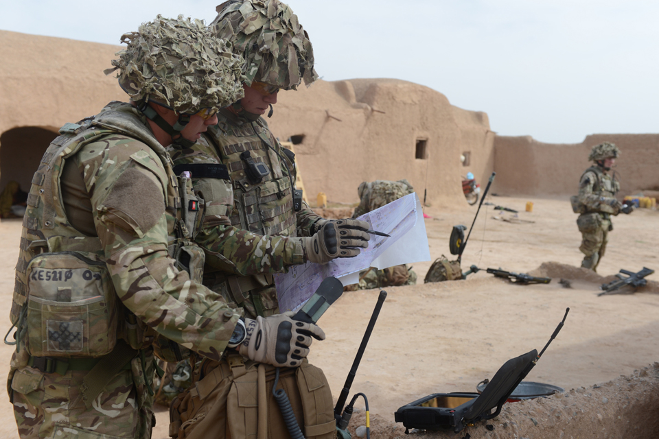 Soldiers in Afghanistan using VHF radio