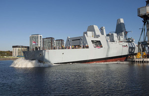 Type 45 destroyer Duncan is launched