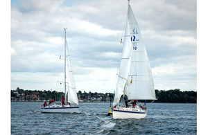 Army crews battle it out for supremacy at the 7th Armoured Brigade Regatta in Kiel, Germany