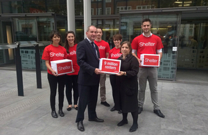 Shelter hand petition to Stephen Williams and Sarah Teather MP