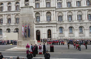 Cenotaph service for VE Day in London