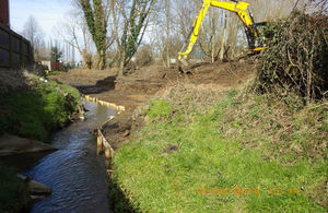 Improvement works have been carried out on Witham Brook, Grantham