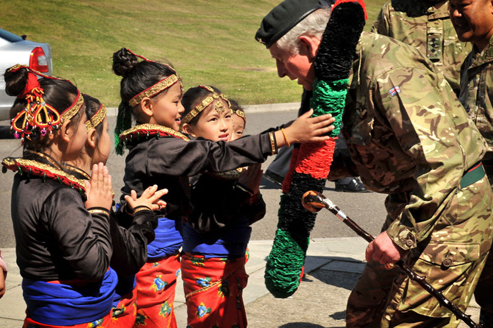 Prince Charles visits Gurkhas and their families