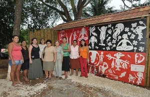 Artists with mural