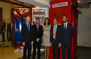 Ambassador Jeremy Hobss with Chevening scholars at his residence