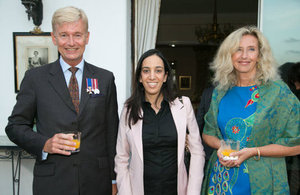 British Ambassador to Morocco, Clive Alderton, his wife, and Moroccan Minister Delegate to the Minister of Foreign Affairs and Cooperation, Mbarka Bouaida