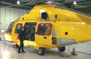 Industry and Energy Minister Jesse Norman during his visit to NHV helicopters in Aberdeen