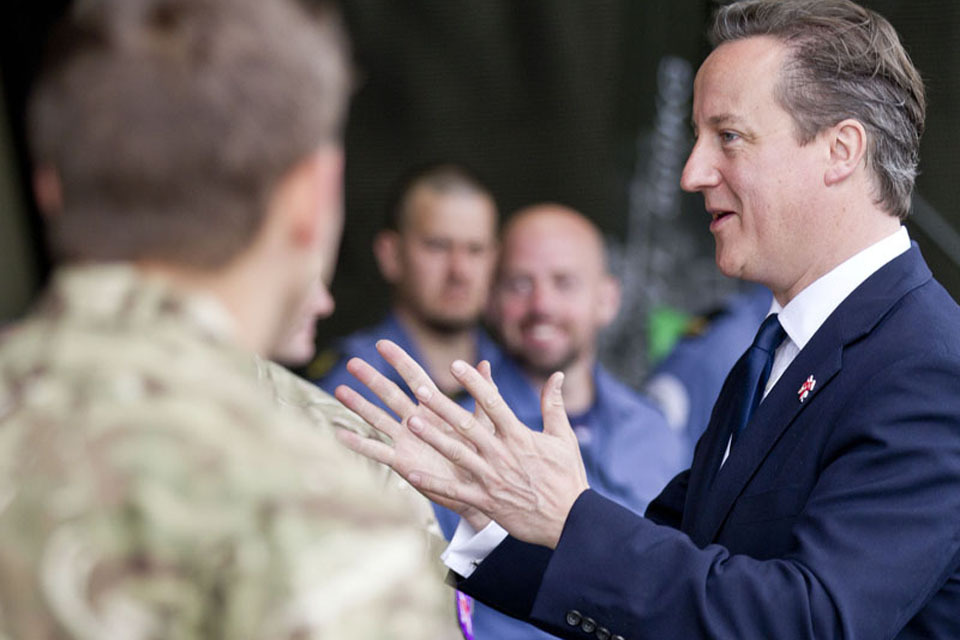 Prime Minister pays flying visit to Olympics air security personnel
