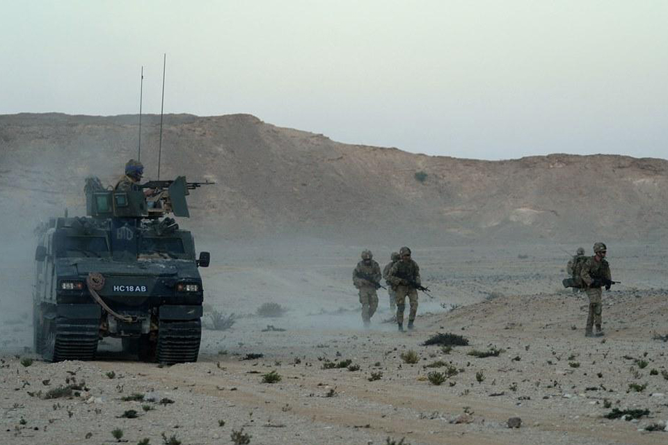 Royal Marines on exercise in Oman