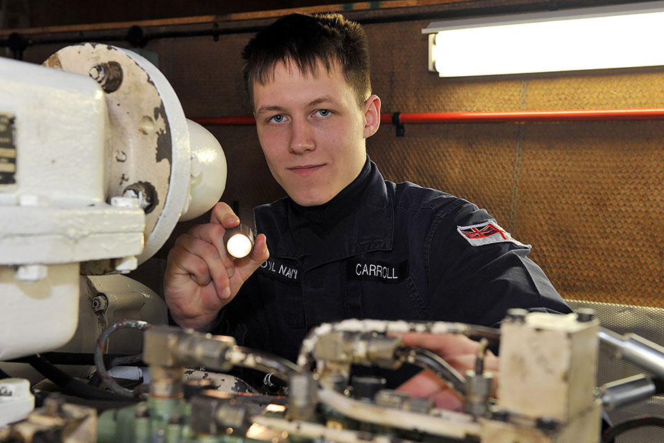 Engineering Technician (Marine Engineering) Zak Carroll Royal Navy Crown Copyright 