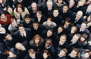 Business people standing together