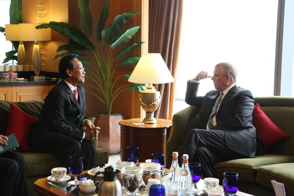 HRH Prince Andrew with Sultan of Yogyakarta Hamengkubuwono X