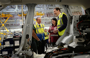 George Osborne visiting Jaguar in 2014. PA images.