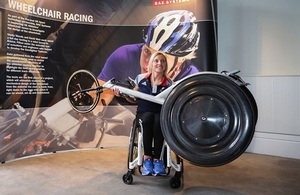 Shelly Woods with new racing wheelchair