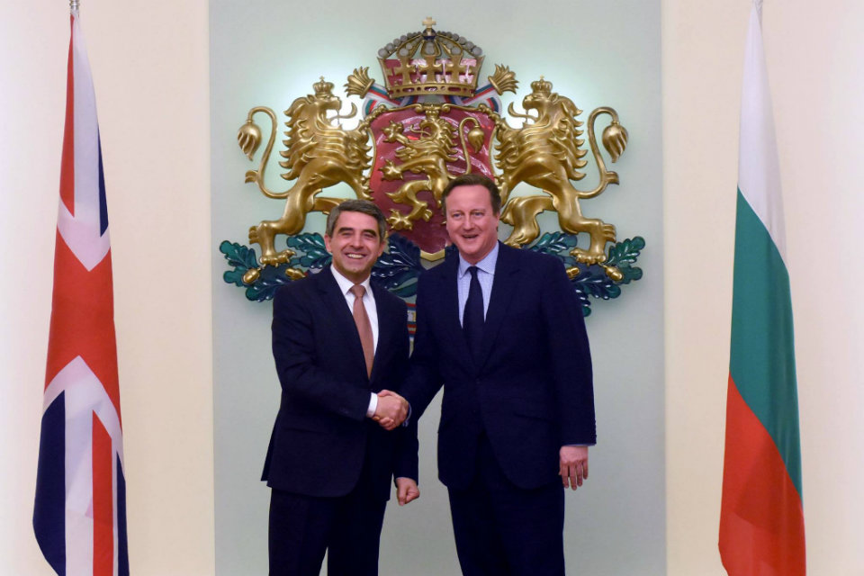 Prime Minister David Cameron and Bulgarian President Rosen Plevneliev discussed the benefits of the EU reform.