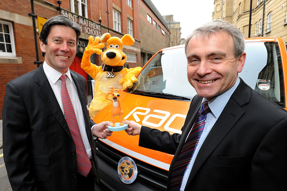 Horace the dog helps children learn road safety