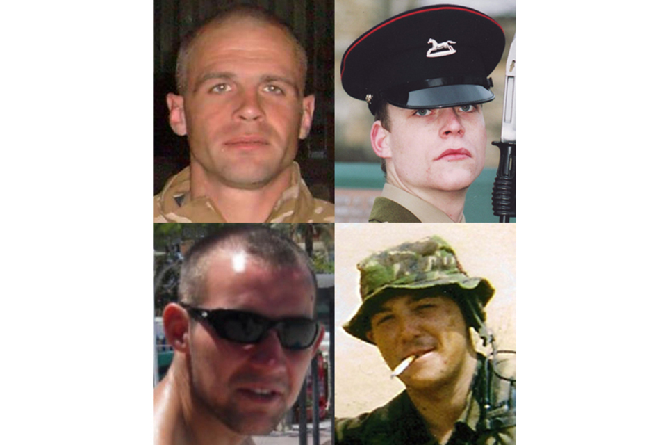 CSgt Martyn Horton (top left), LCpl David Ramsden (top right), Private Douglas Halliday (bottom left) and Private Alex Isaac (bottom right) (All rights reserved.)