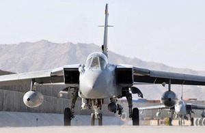 A 12 (Bomber) Squadron Tornado prepares for take-off