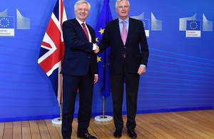 David Davis and Michel Barnier