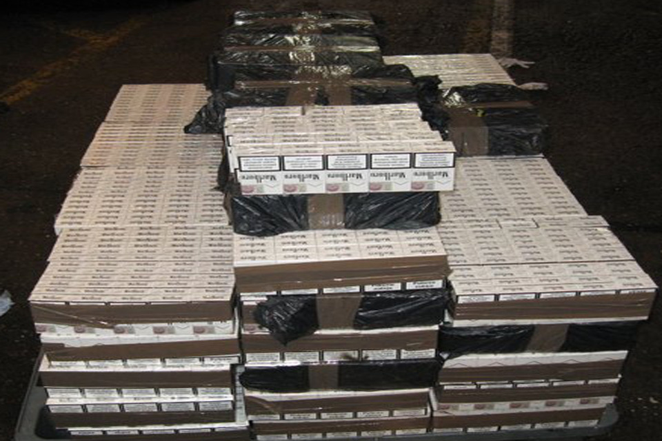 Cigarettes and alcohol seized by Border Force