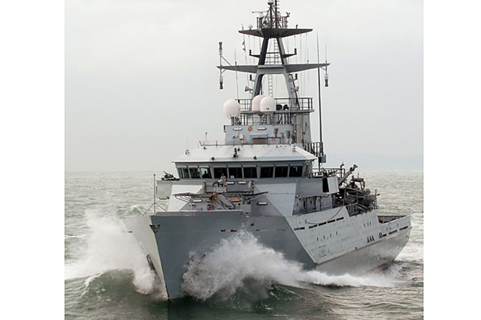 Fishery Protection Patrol Vessel HMS Severn (stock image) 
