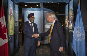 Defence Minister Lord Howe at the 2017 United Nations (UN) Peacekeeping Defence Ministerial in Vancouver. Crown copyright.