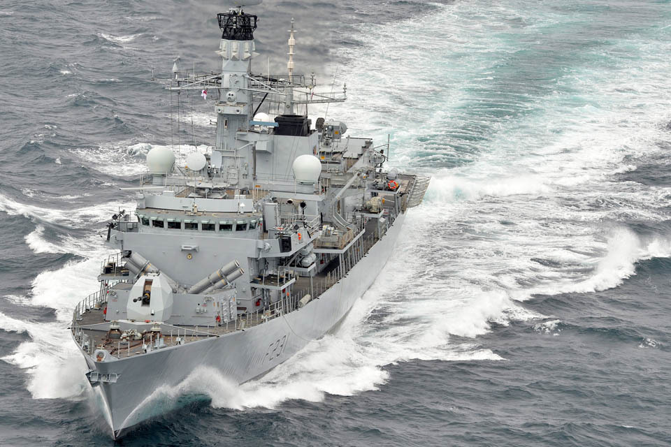 Royal Navy warship in Caribbean drugs bust