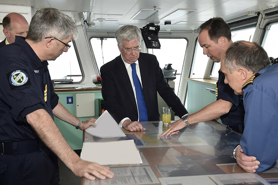 Defence secretary visits Aegean as migrant crossings reduce