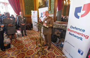 Warrant Officer Jimmy Lang at the Defence Stammering Network