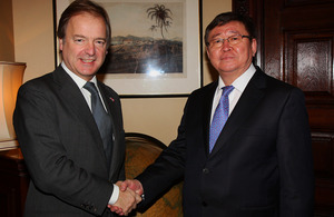 Foreign Office Minister Hugo Swire meets Mongolian Deputy Foreign Minister Damba Gankhuyag