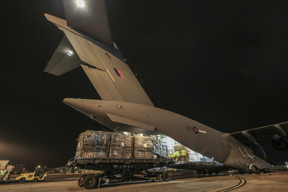 RAF carries UK aid to cyclone hit Vanuatu