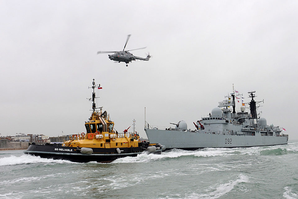 HMS Liverpool arrives home from Libya mission