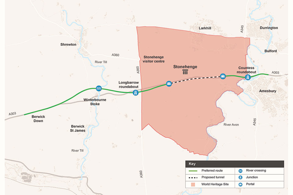 Image of the A303 Stonehenge route.