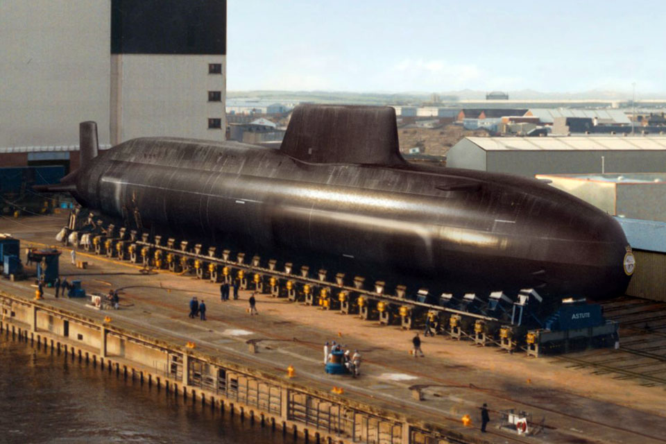 Computer generated image of the Astute Class Submarine