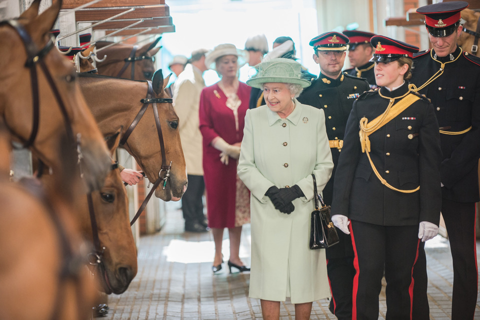 The Queen visits Woolwich Barracks
