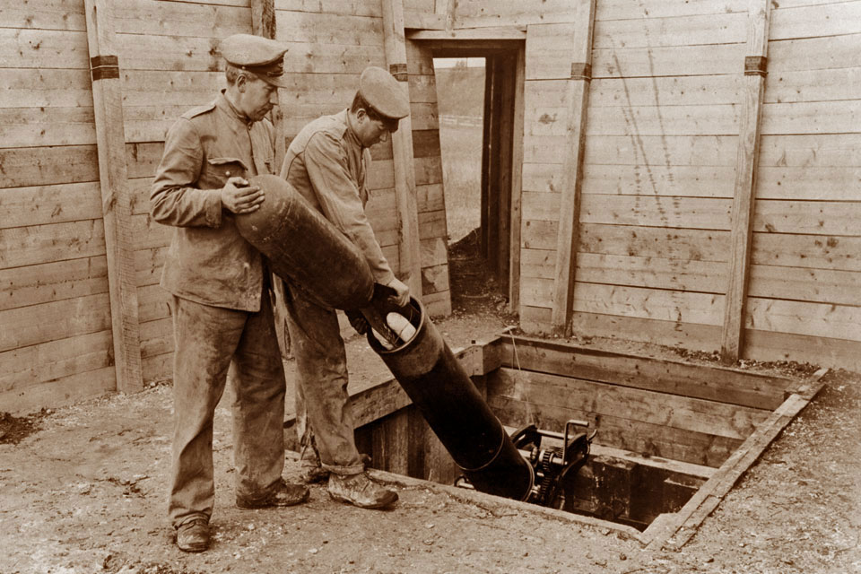 World War 1 trench mortar. All rights reserved
