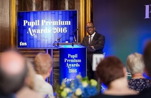 Sam Gyimah at the 2016 Pupil Premium Awards