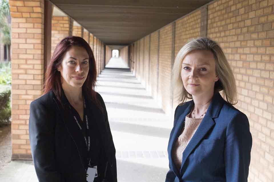 Justice Secretary visits 2 prisons on first full day in office