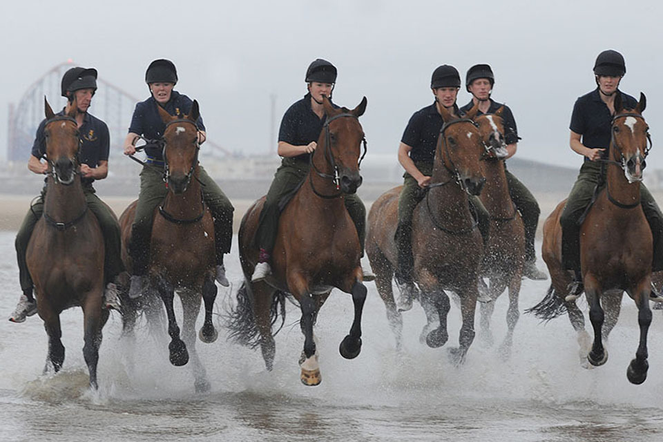 Horses on holiday in Blackpool