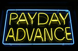 Payday advance sign