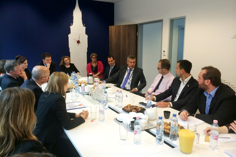 Dominic Jermey met leading Hungarian and British business people, members of the British Chamber of Commerce, the British Business Centre and UK Trade & Investment in Budapest