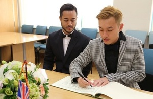 Mr Yein Kai Yee and Mr Sutpreedee Chinithigun were in the first same sex marriage in Vietnam