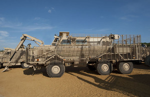 A Buffalo mine protection vehicle