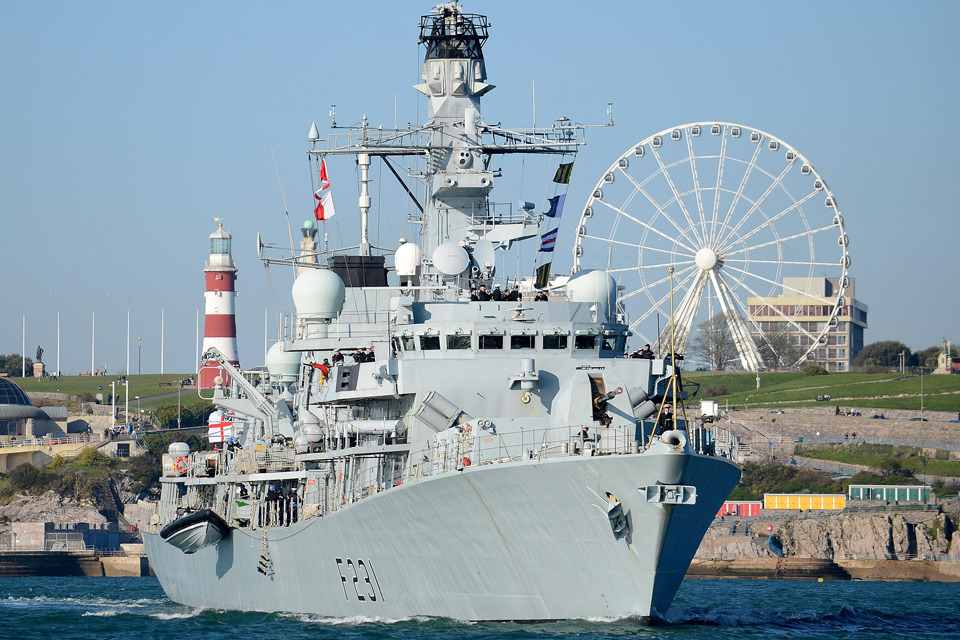HMS Argyll deploys on counter narcotics operations