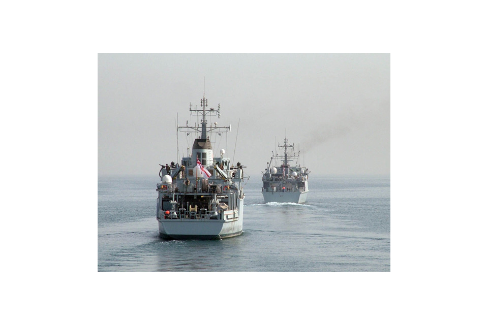 Royal Navy's Gulf based minehunter force changes command