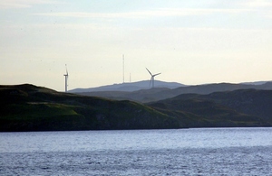 Wind turbines on Lewis