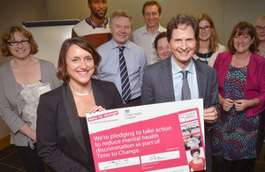 David Heyman, PHE Chairman signs the Time to Change pledge.