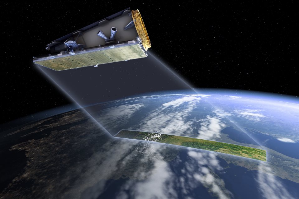 Computer generated image of NovaSAR-S in orbit. Credit SSTL.