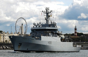 HMS Enterprise returns home to Devonport