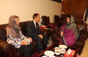 British High Commissioner with Ms Raheela Hameed Khan Durrani,Speaker of the Balochistan Assembly.